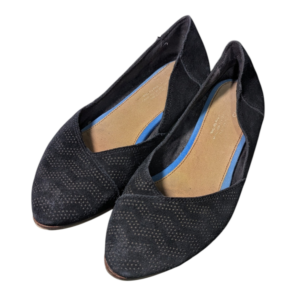 TOMS Shoes Black Jutti Style Flats Size 7.5